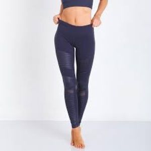 Alo Yoga moto navy blue leggings size XS
